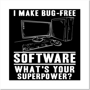 Funny Software Developer Superpower Coding Gift Posters and Art